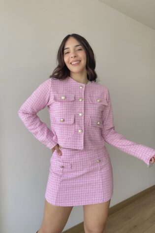 Set Chanel botones rosa