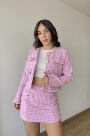 Set Chanel botones rosa
