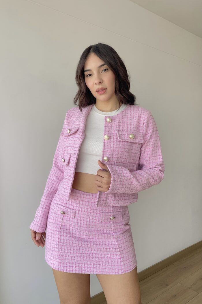 Set Chanel botones rosa