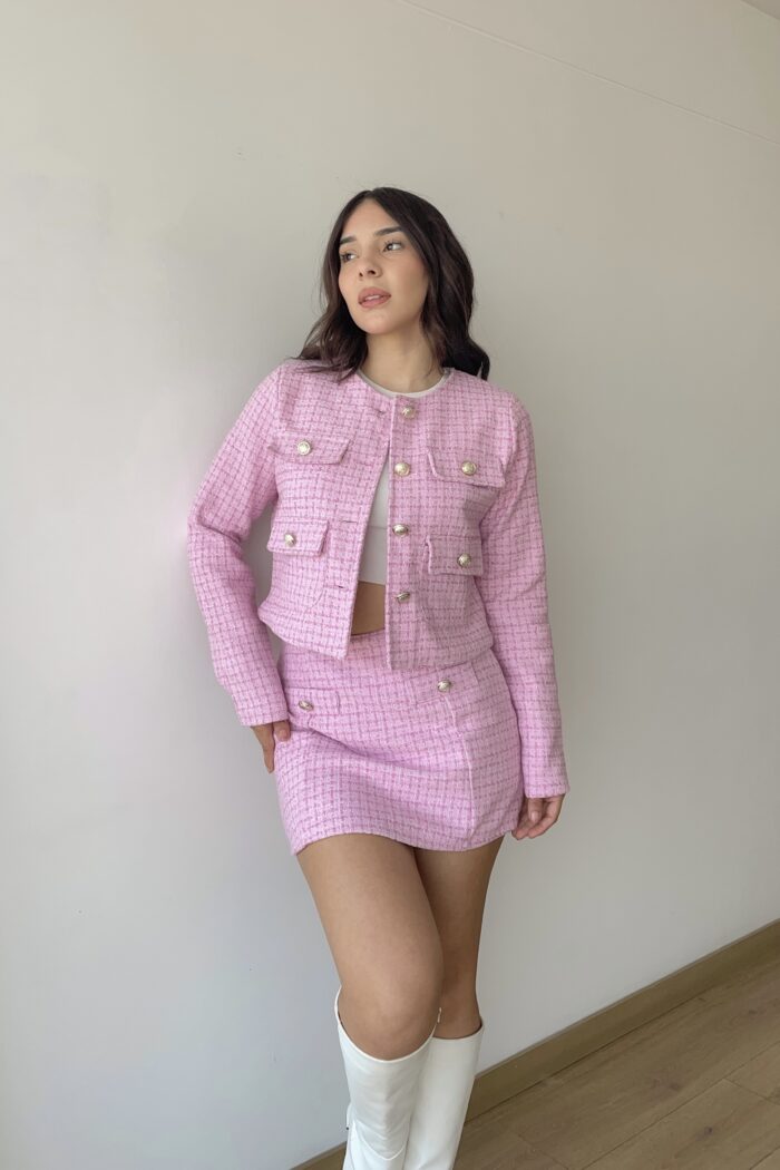 Set Chanel botones rosa - Imagen 4