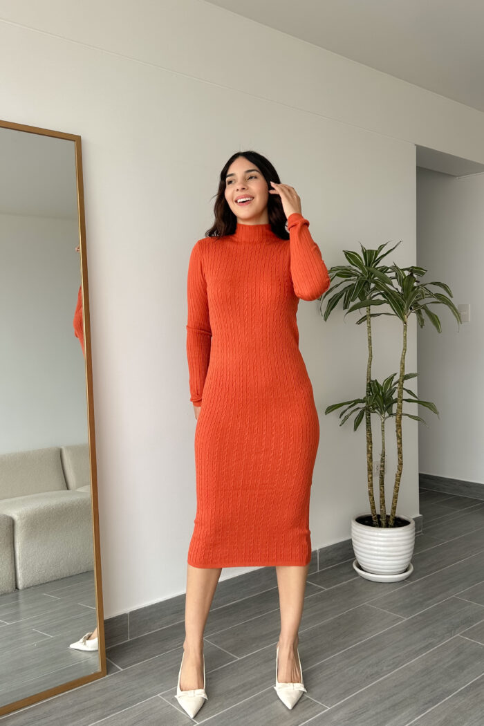 Maxi vestido Lia ladrillo - Imagen 2