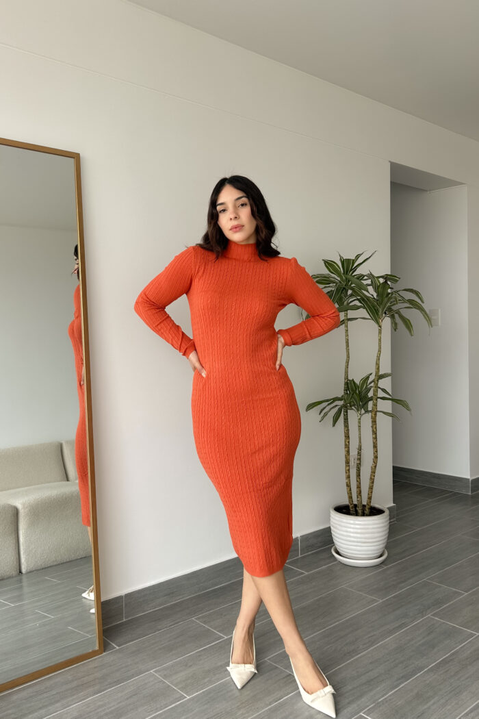 Maxi vestido Lia ladrillo