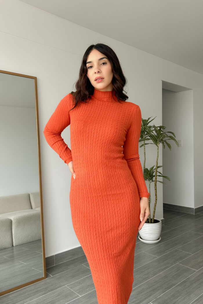 Maxi vestido Lia ladrillo - Imagen 3