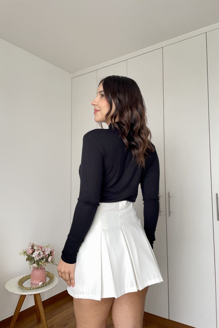 falda short plisado perla - Imagen 3