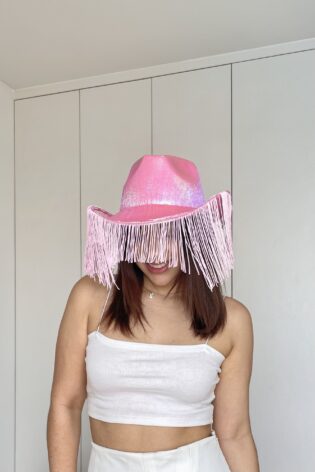 Sombrero tornasol rosa