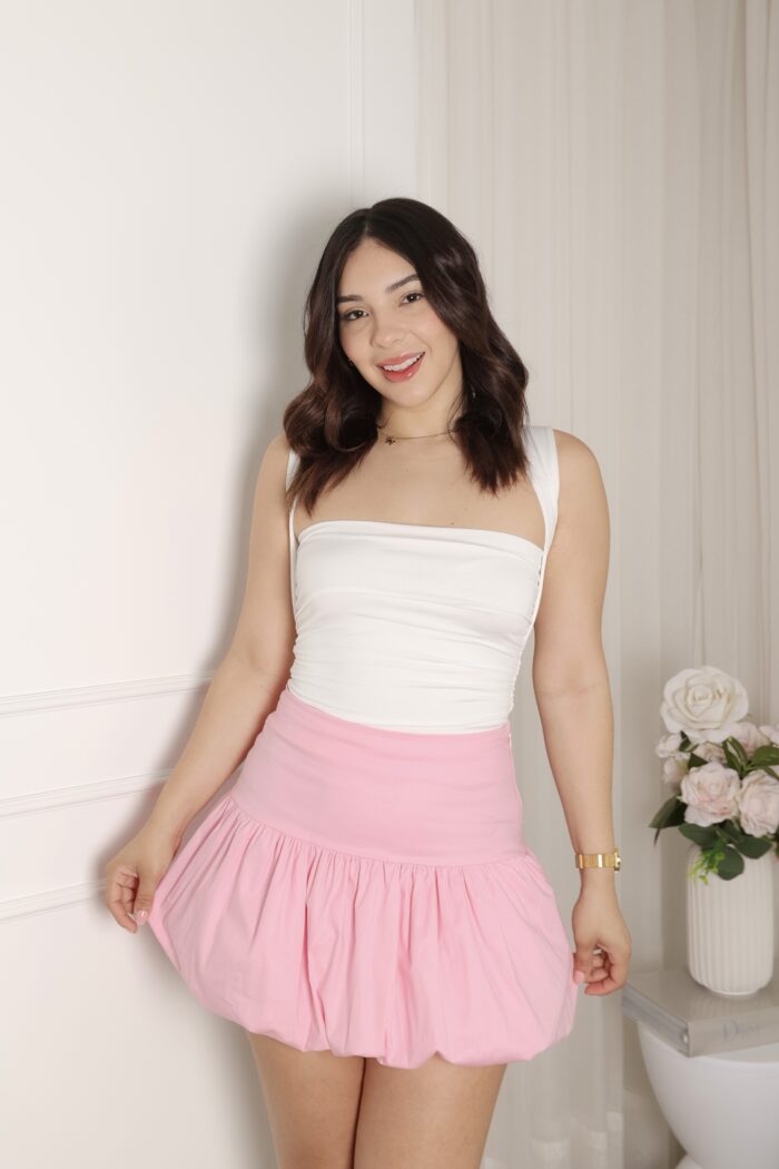 balloon skirt rosa