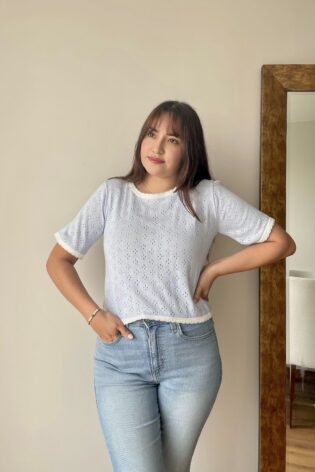 BASICO TEJIDO MAYA CELESTE