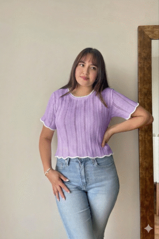 BASICO TEJIDO LIA Lila