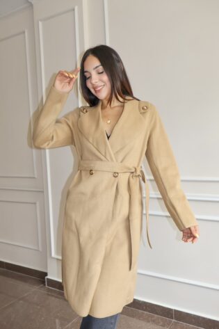 Gabardina camel