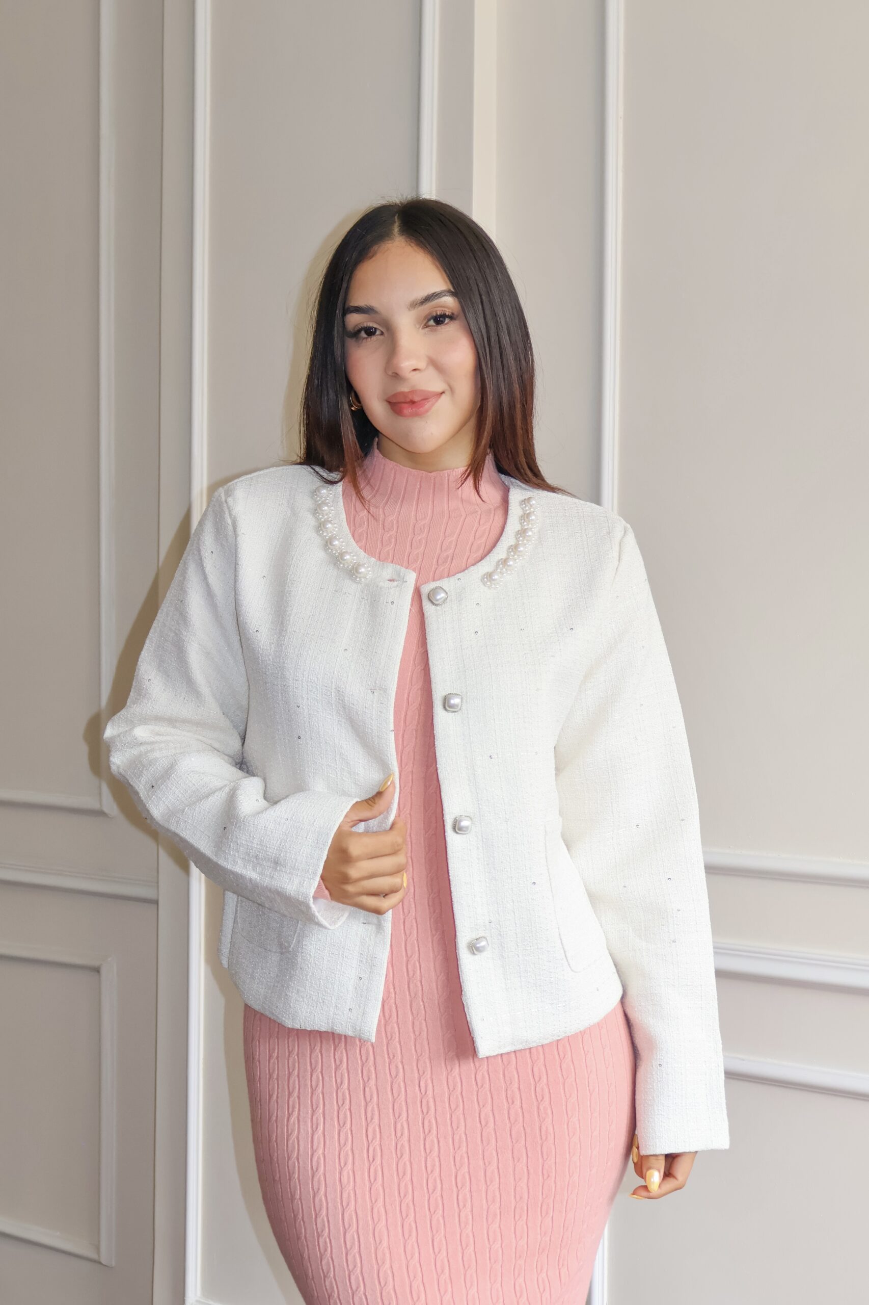 Abrigo tweed daysi perla