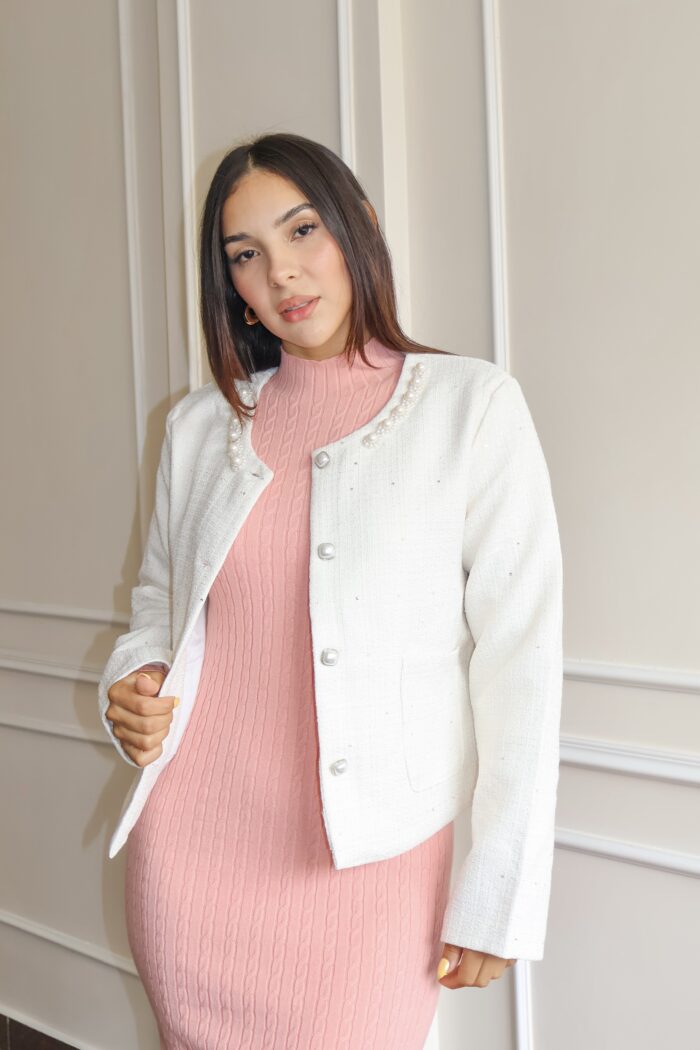 Abrigo tweed daysi perla - Imagen 2