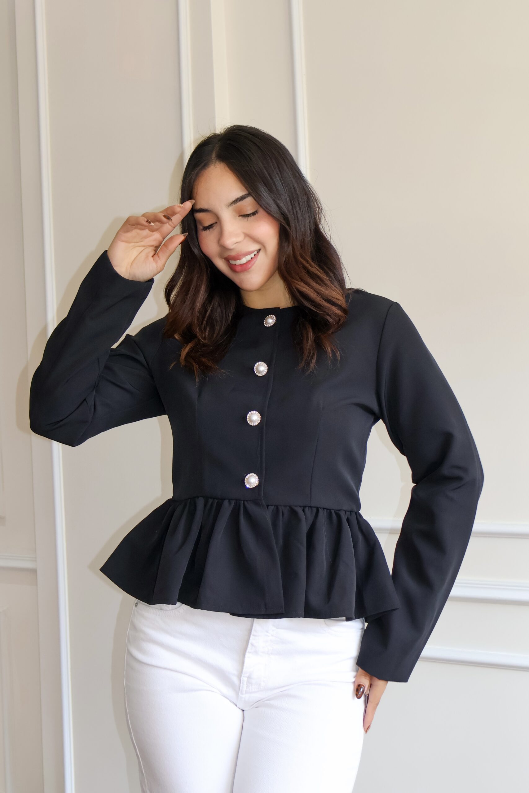 Blusa Oriana negro - Imagen 3