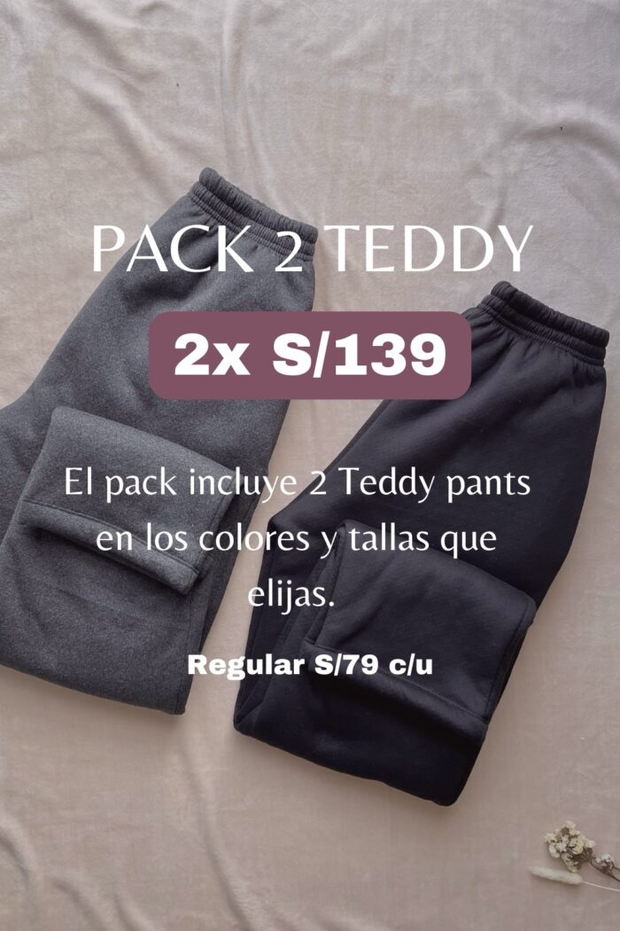 Pack dúo teddy pants