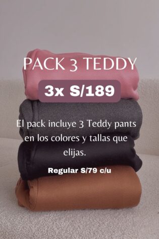 Pack trio teddy pants