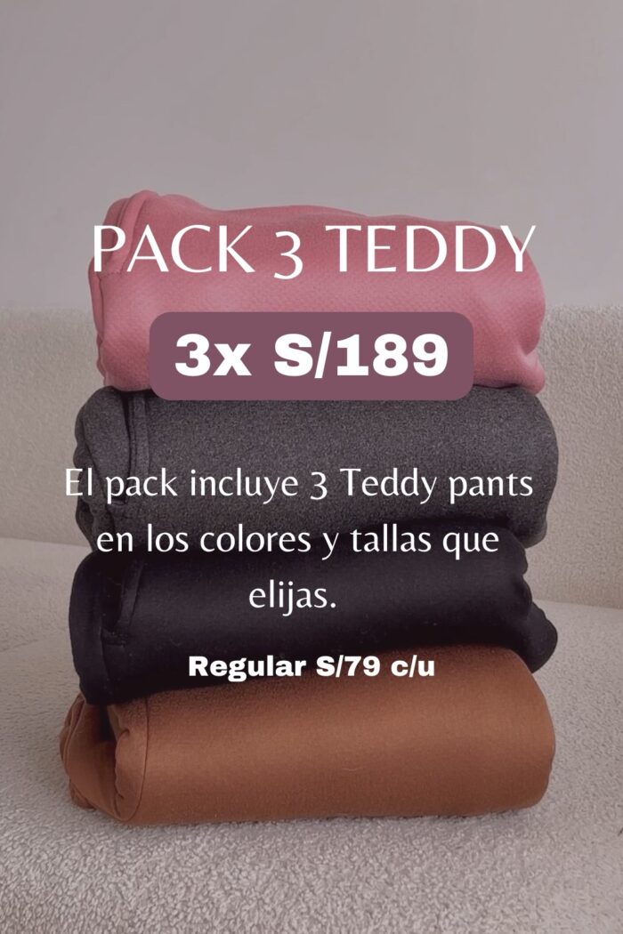 Pack trio teddy pants