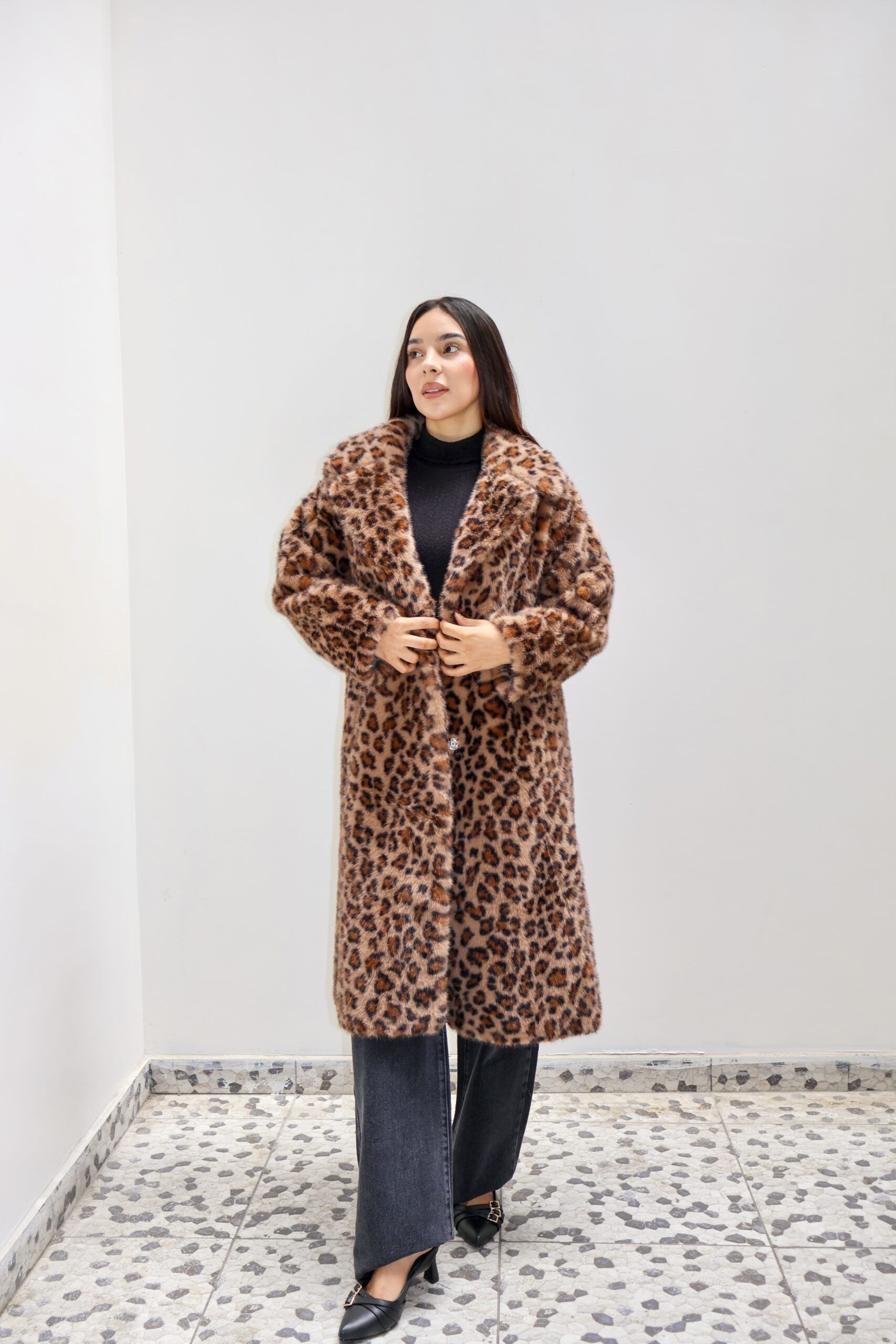 Maxi Abrigo print leopardo - Imagen 3