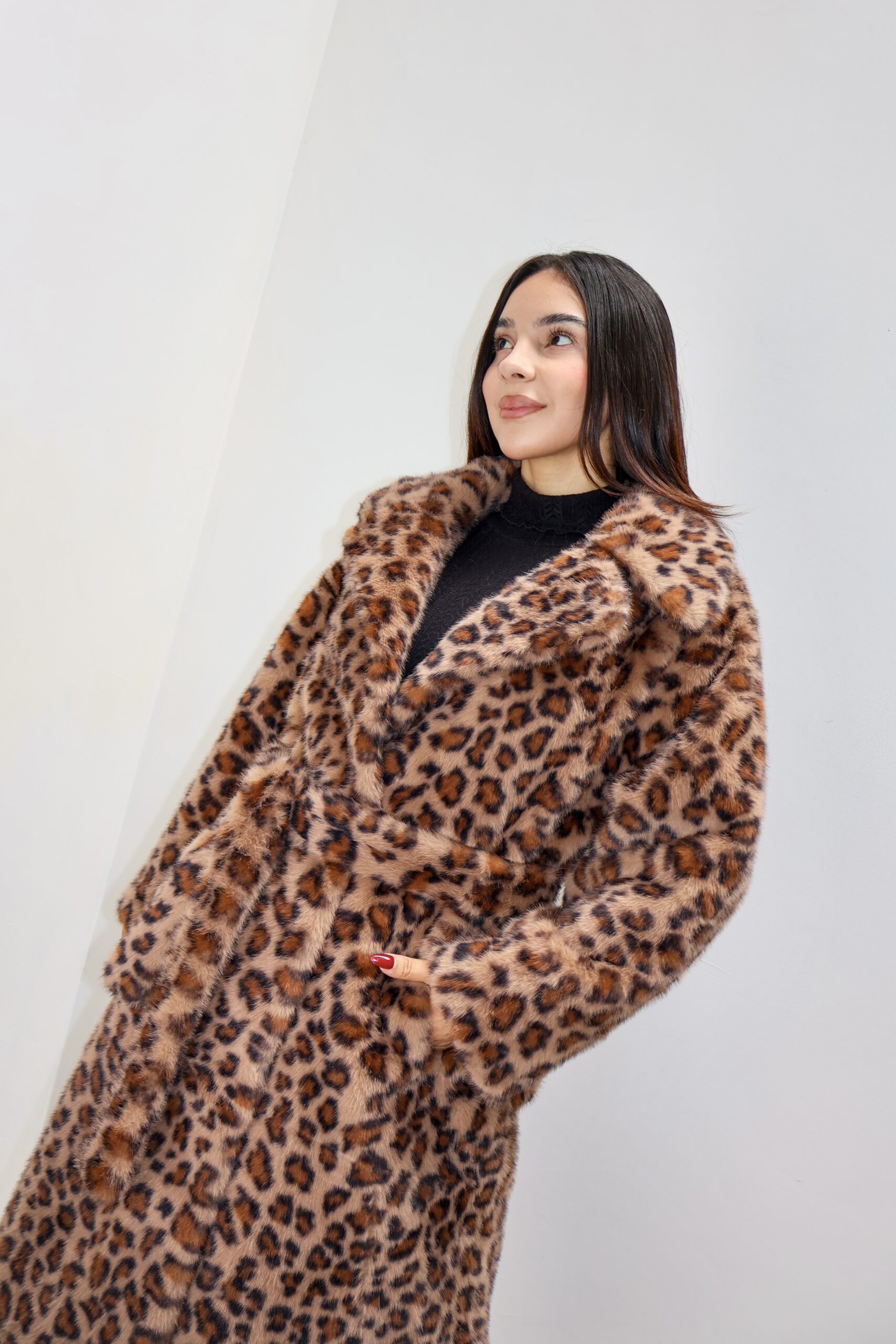 Maxi Abrigo print leopardo - Imagen 2