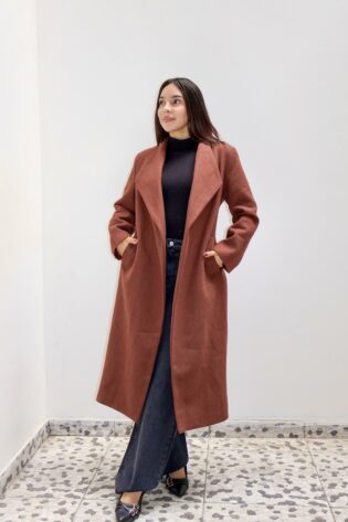 Maxi abrigo marron