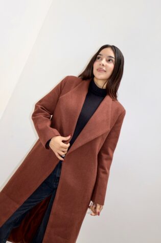 Maxi abrigo marron
