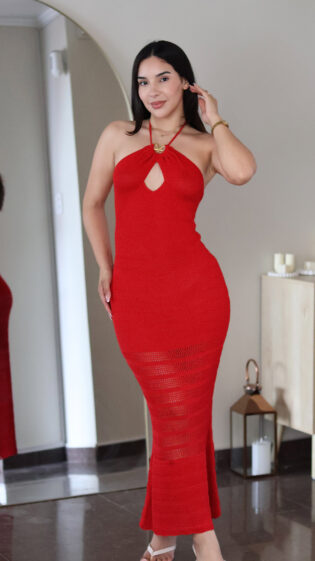 Ariel dress rojo